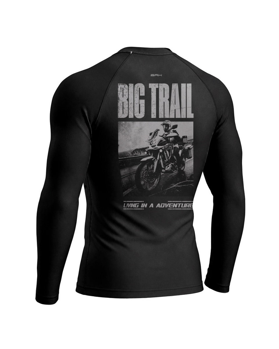Camisa Motociclismo Brk Living In Adventure Preta com Proteção UV50