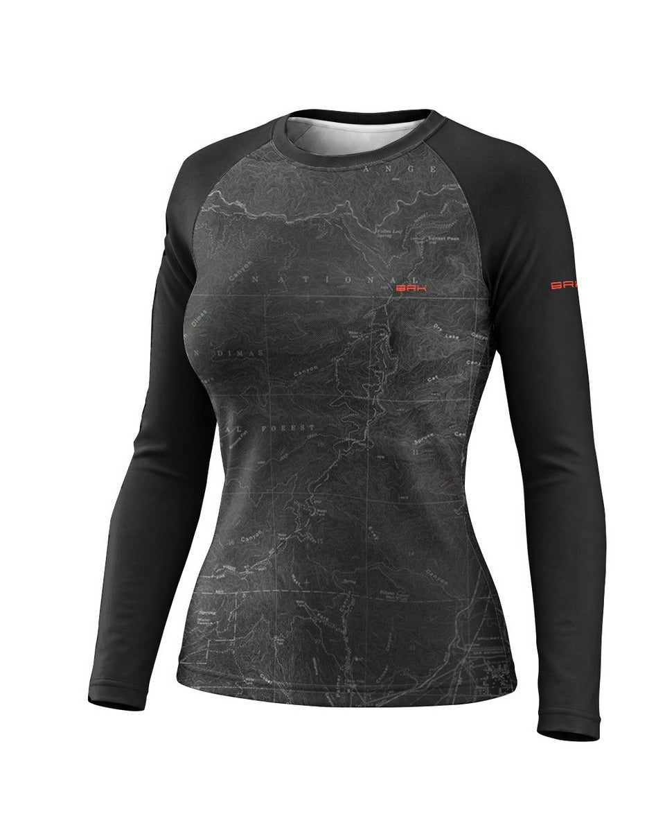 Camisa Motociclismo Feminina Brk Tiger 900 Living In Expedition Preta com Proteção UV50