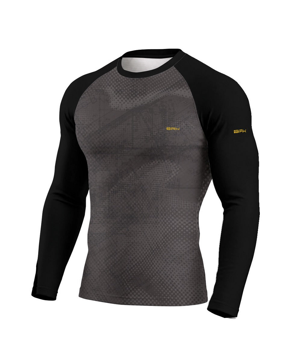 Camisa Motociclismo Brk GS R1300 Adventure Blueprint Cinza com Proteção UV50