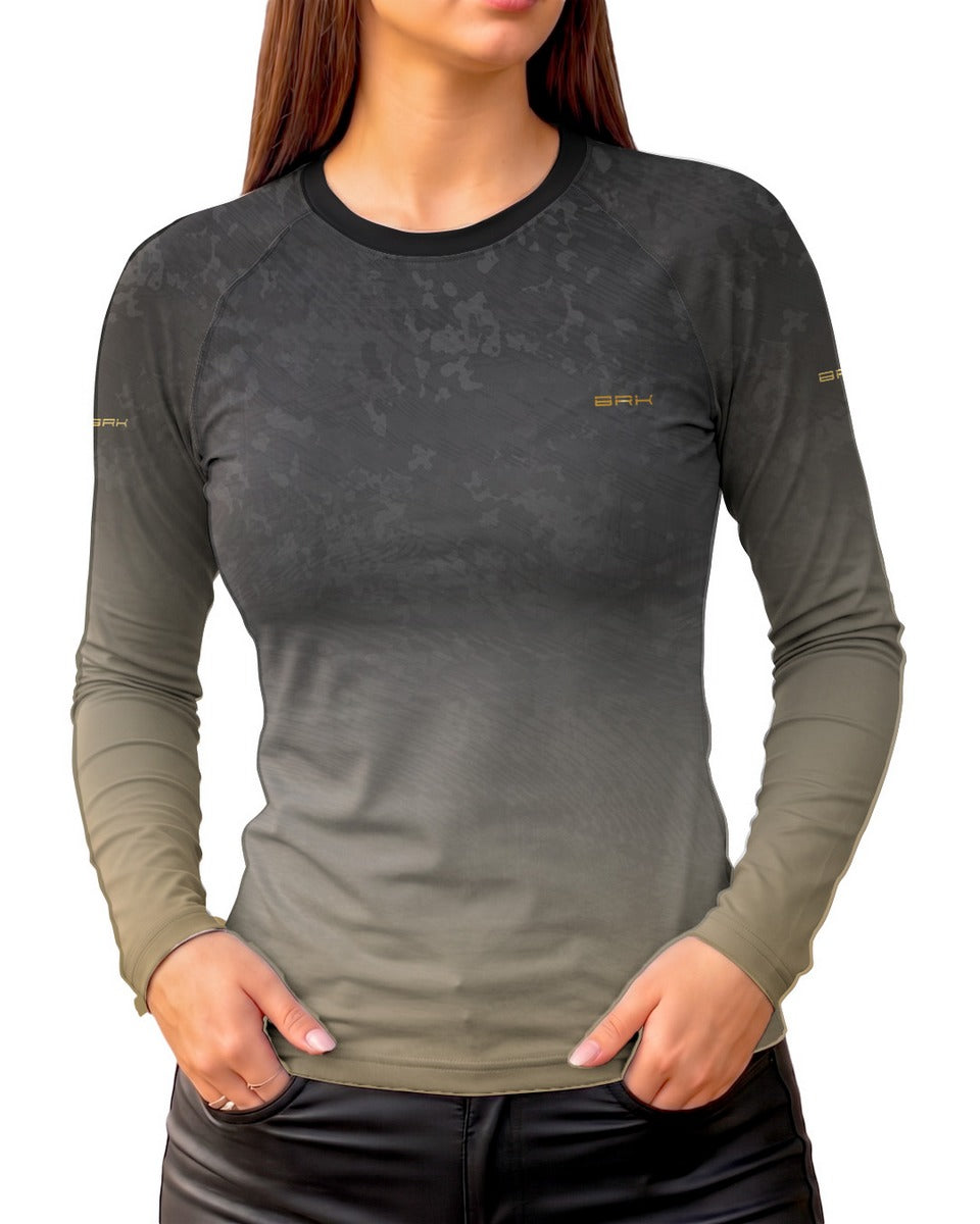 Camisa UV50 Segunda Pele Feminina Brk Royal Enfield Hunter350 Custom com UV50+