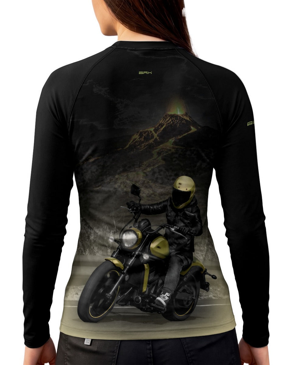 Camisa UV50 Segunda Pele Feminina Brk Custom Vulcan S Kawasaki com UV50+