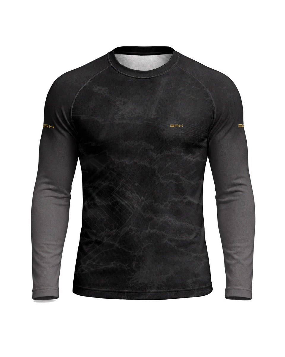 Camisa UV50 Segunda Pele Brk Custom Bobber Blueprint Dourado e Preto com UV50+