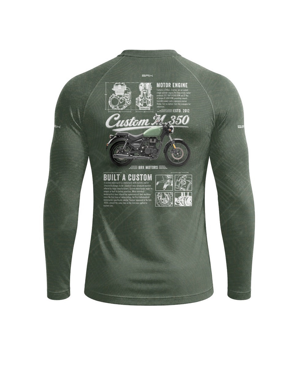Camisa UV50 Segunda Pele Brk Custom 350  Blueprint Verde com UV50+