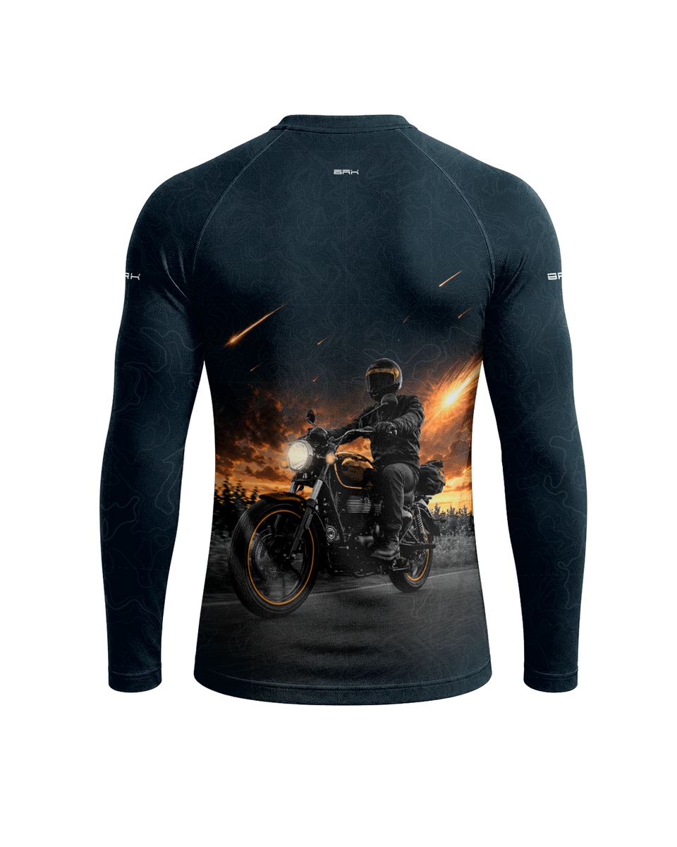 Camisa UV50 Segunda Pele Brk Custom Meteor Azul com UV50+