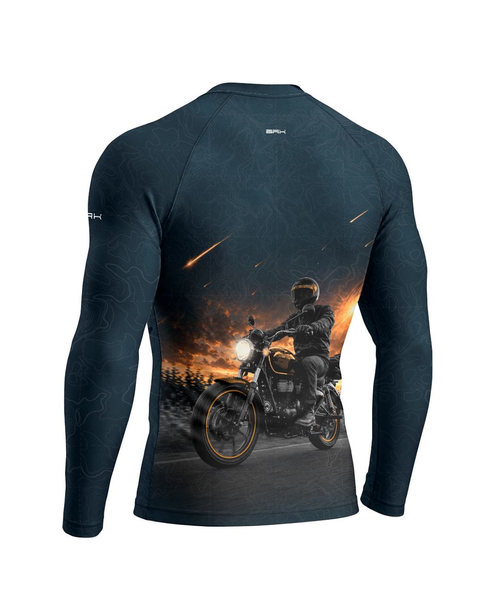 Camisa UV50 Segunda Pele Brk Custom Meteor Azul com UV50+