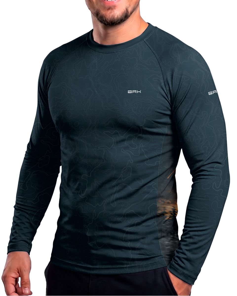 Camisa UV50 Segunda Pele Brk Custom Meteor Azul com UV50+
