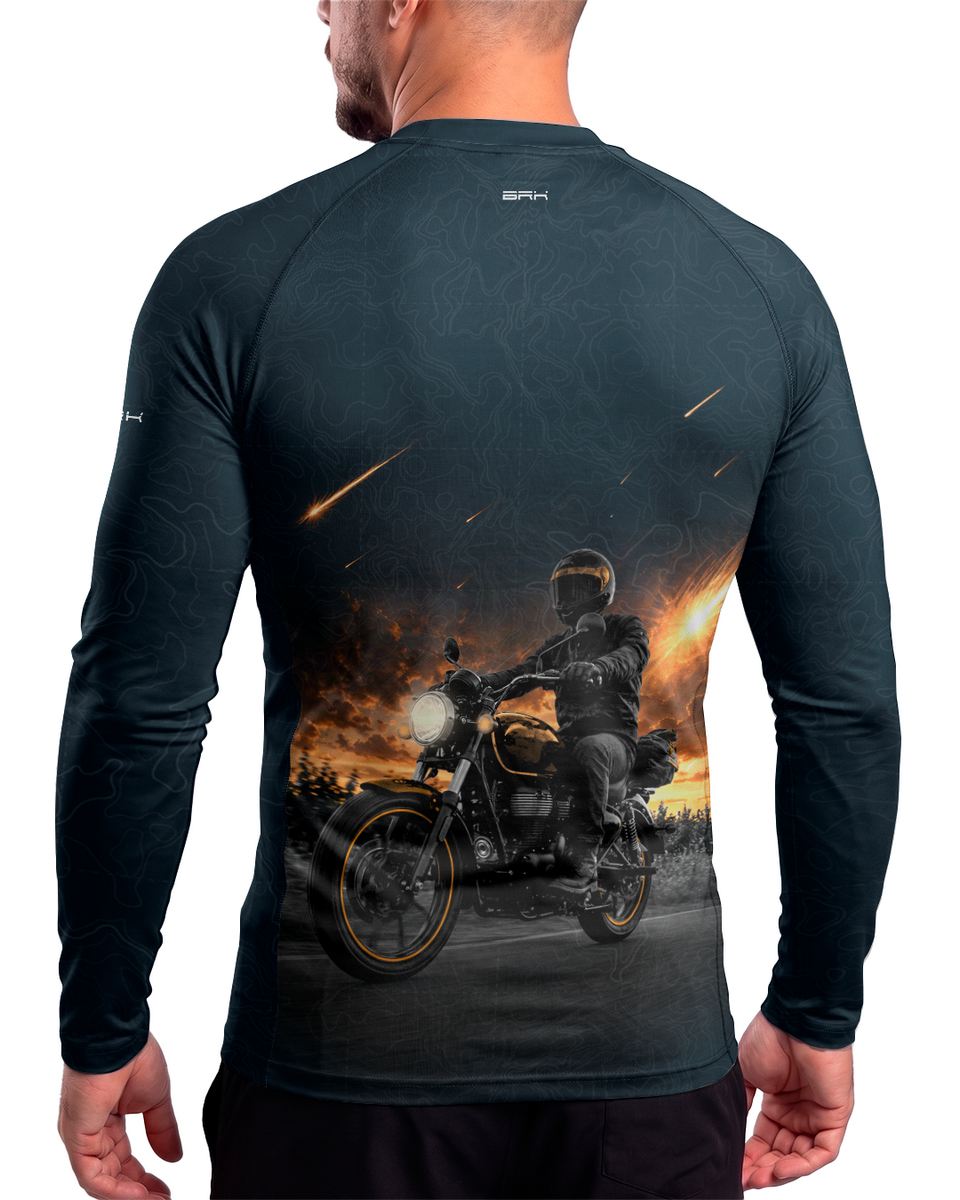 Camisa UV50 Segunda Pele Brk Custom Meteor Azul com UV50+
