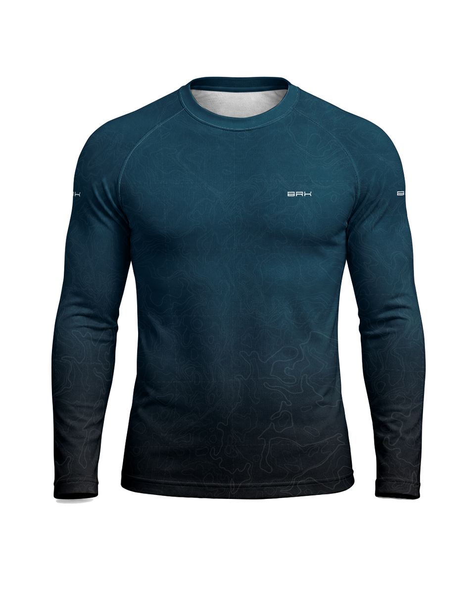 Camisa UV50 Segunda Pele Brk Custom Meteor Azul Clean com UV50+
