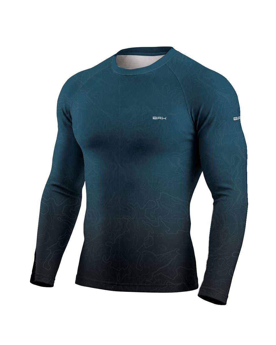 Camisa UV50 Segunda Pele Brk Custom Meteor Azul Clean com UV50+