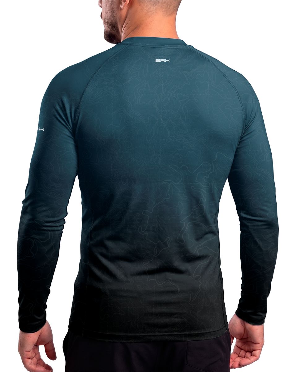 Camisa UV50 Segunda Pele Brk Custom Meteor Azul Clean com UV50+