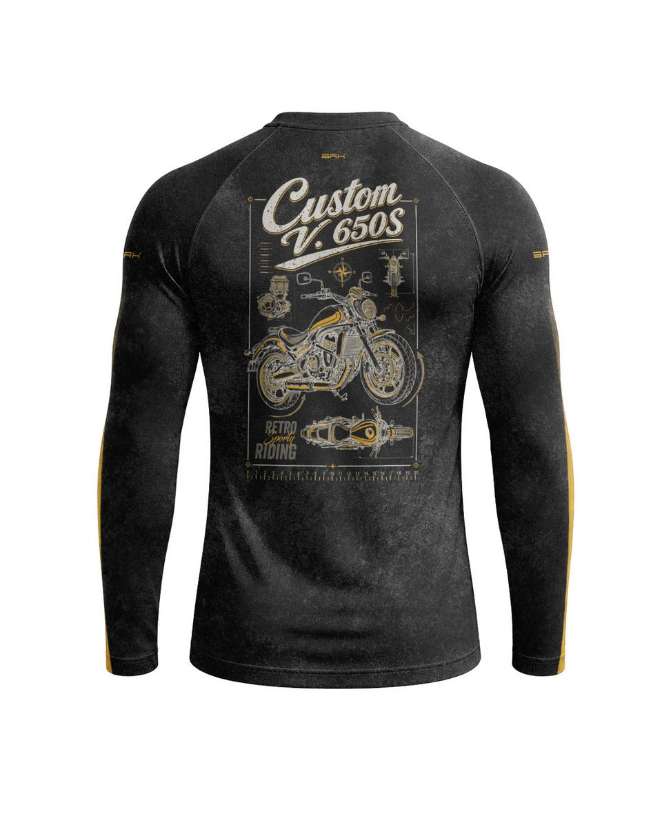 Camisa UV50 Segunda Pele Brk Custom V650S Cinza com UV50+