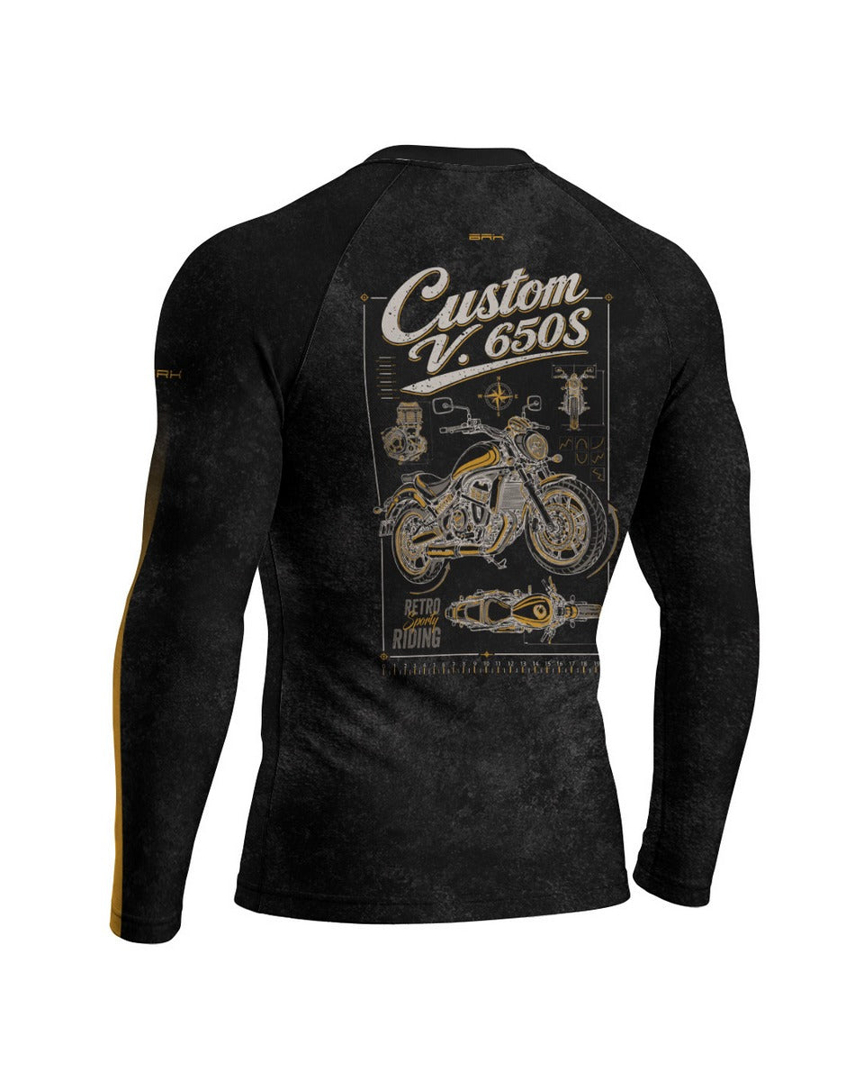 Camisa UV50 Segunda Pele Brk Custom V650S Cinza com UV50+