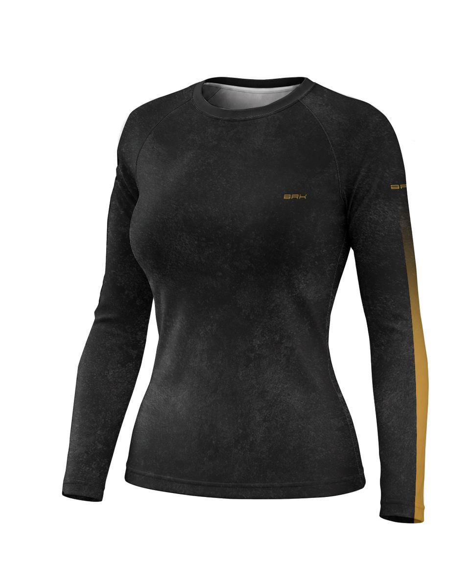 Camisa UV50 Segunda Pele Feminina Brk Custom V650S Cinza com UV50+