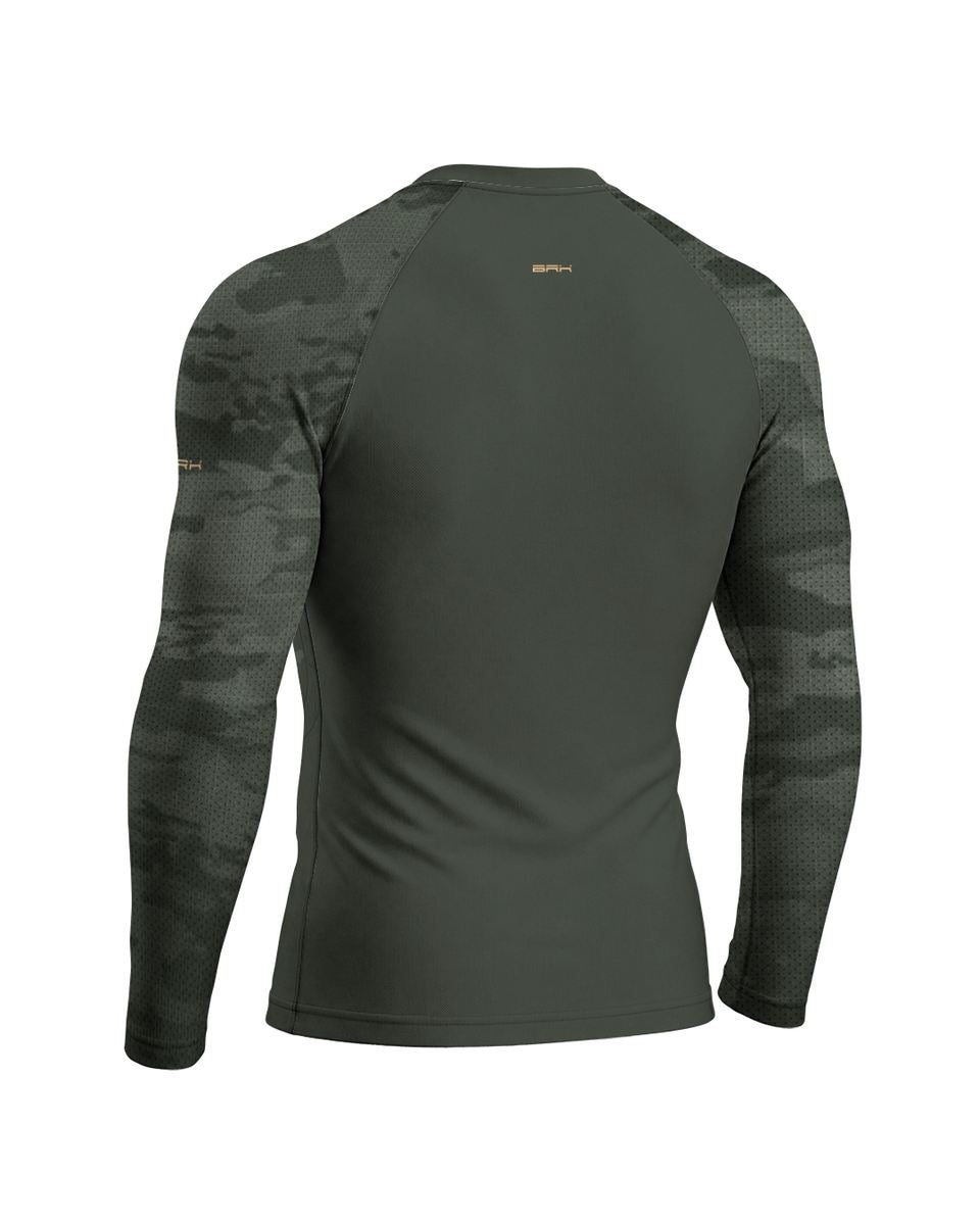 Camisa UV50 Segunda Pele Brk Royal Enfield Classic 350 Camu Verde Militar Clean com UV50+