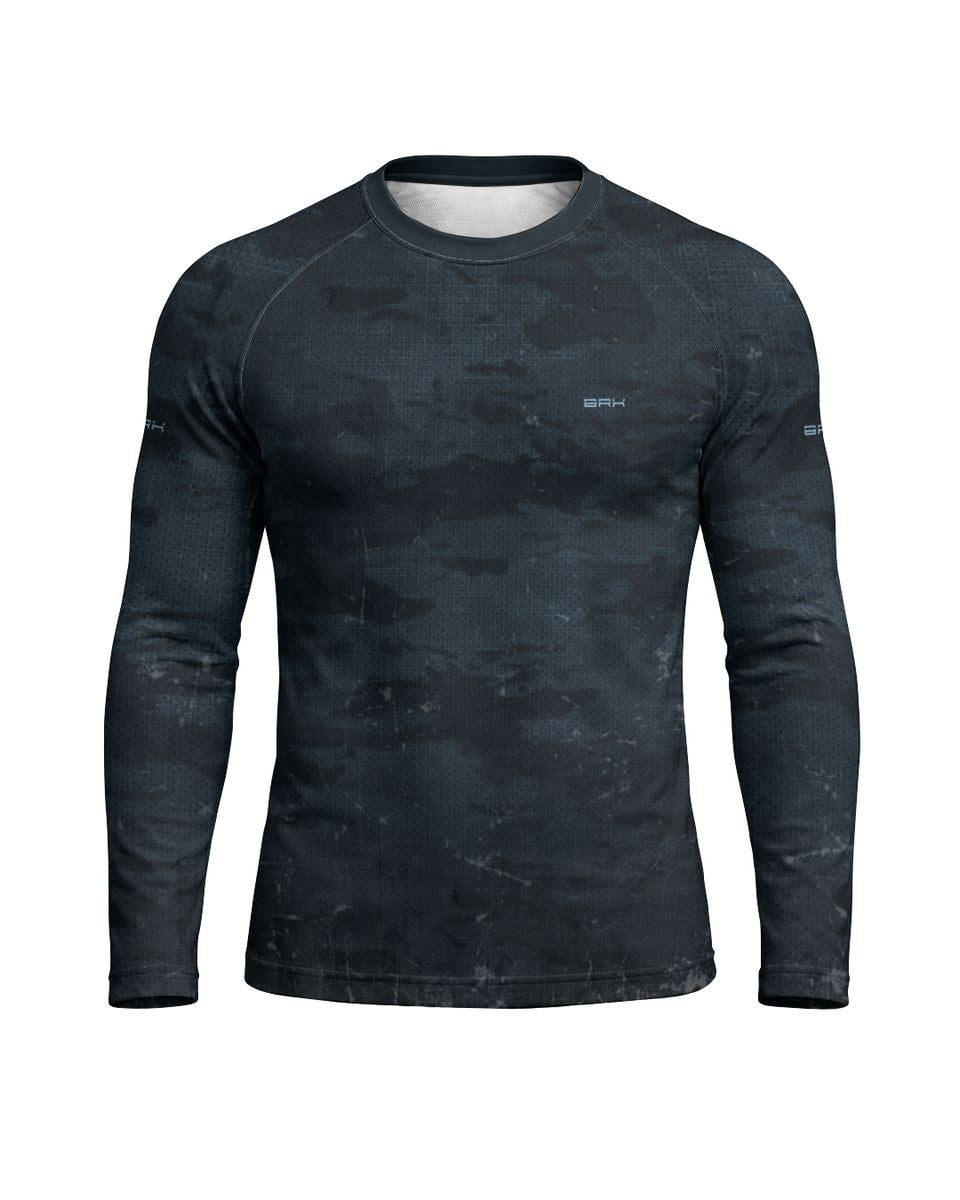 Camisa UV50 Segunda Pele Brk Harley Davidson Iron 833 Blueprint Camu Azul com UV50+