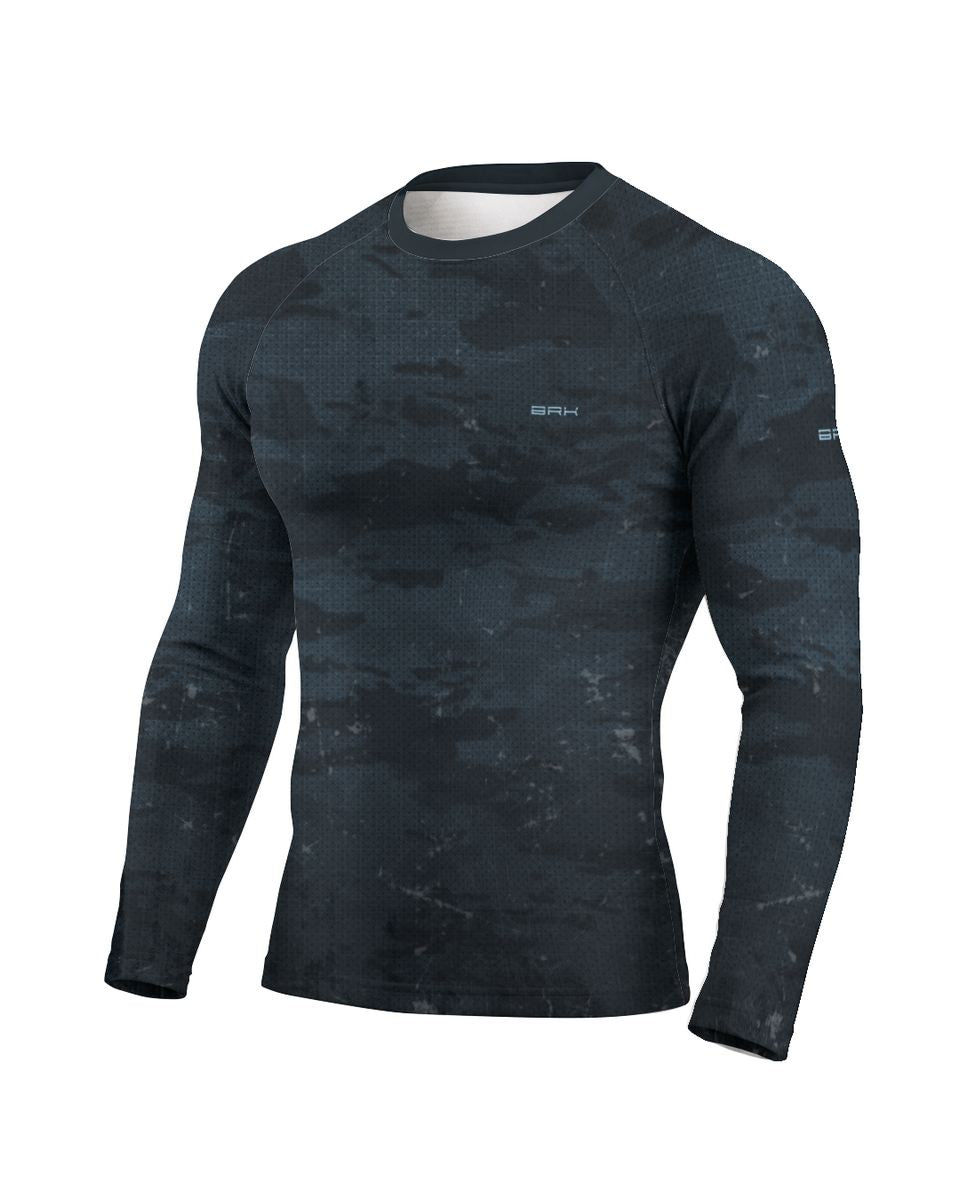 Camisa UV50 Segunda Pele Brk Harley Davidson Iron 833 Blueprint Camu Azul com UV50+