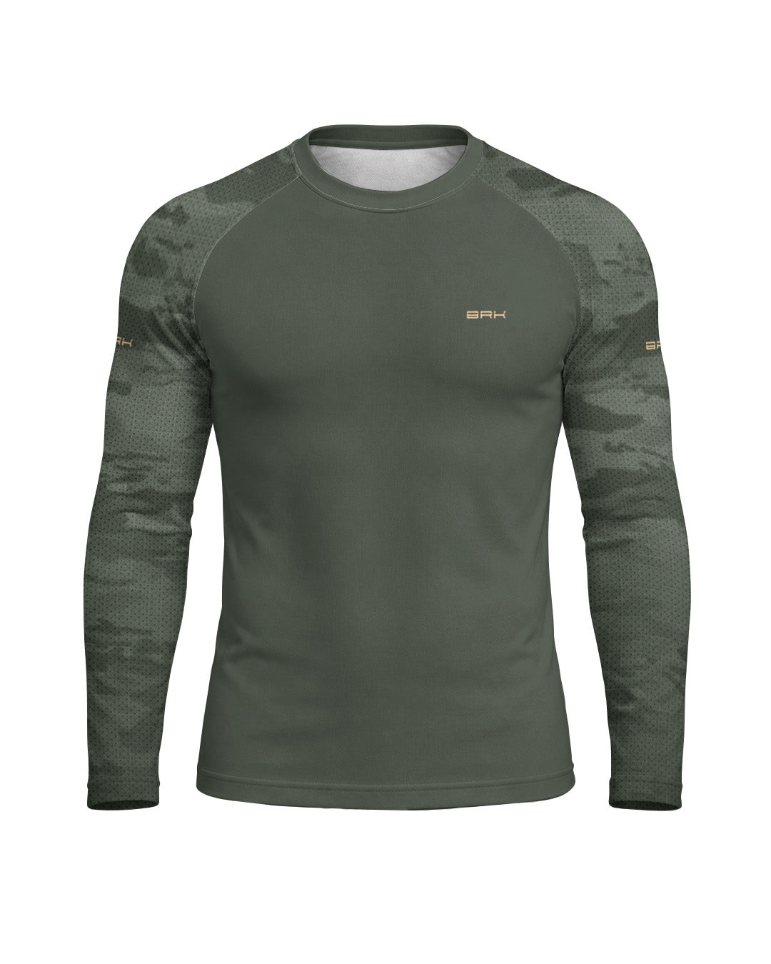 Camisa UV50 Segunda Pele Brk Royal Enfield Classic 350 Camu Verde Militar com UV50+