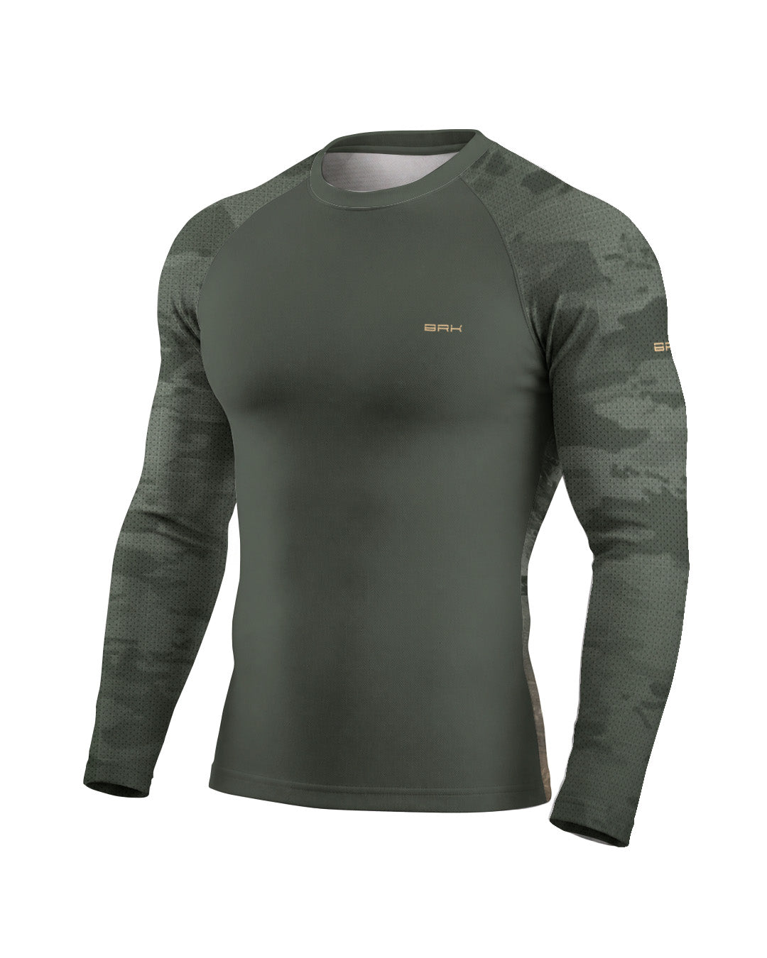 Camisa UV50 Segunda Pele Brk Royal Enfield Classic 350 Camu Verde Militar com UV50+
