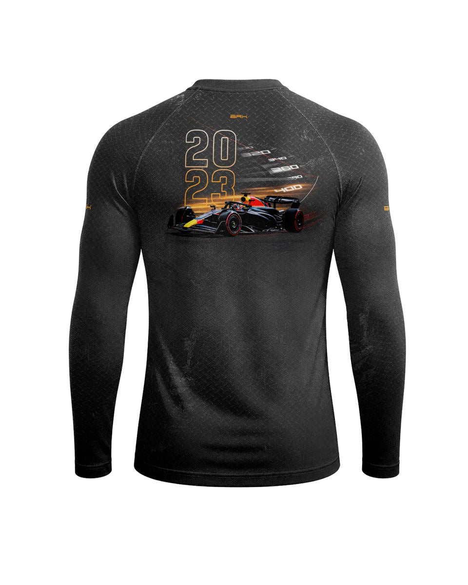 Camisa Segunda Pele Brk Fórmula 1 Red Bull Cinza Escuro 2023 com UV50+