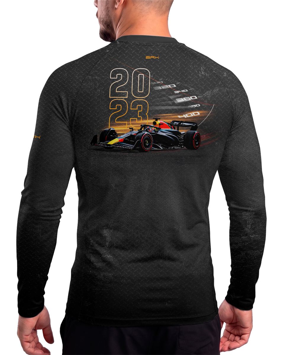 Camisa Segunda Pele Brk Fórmula 1 Red Bull Cinza Escuro 2023 com UV50+