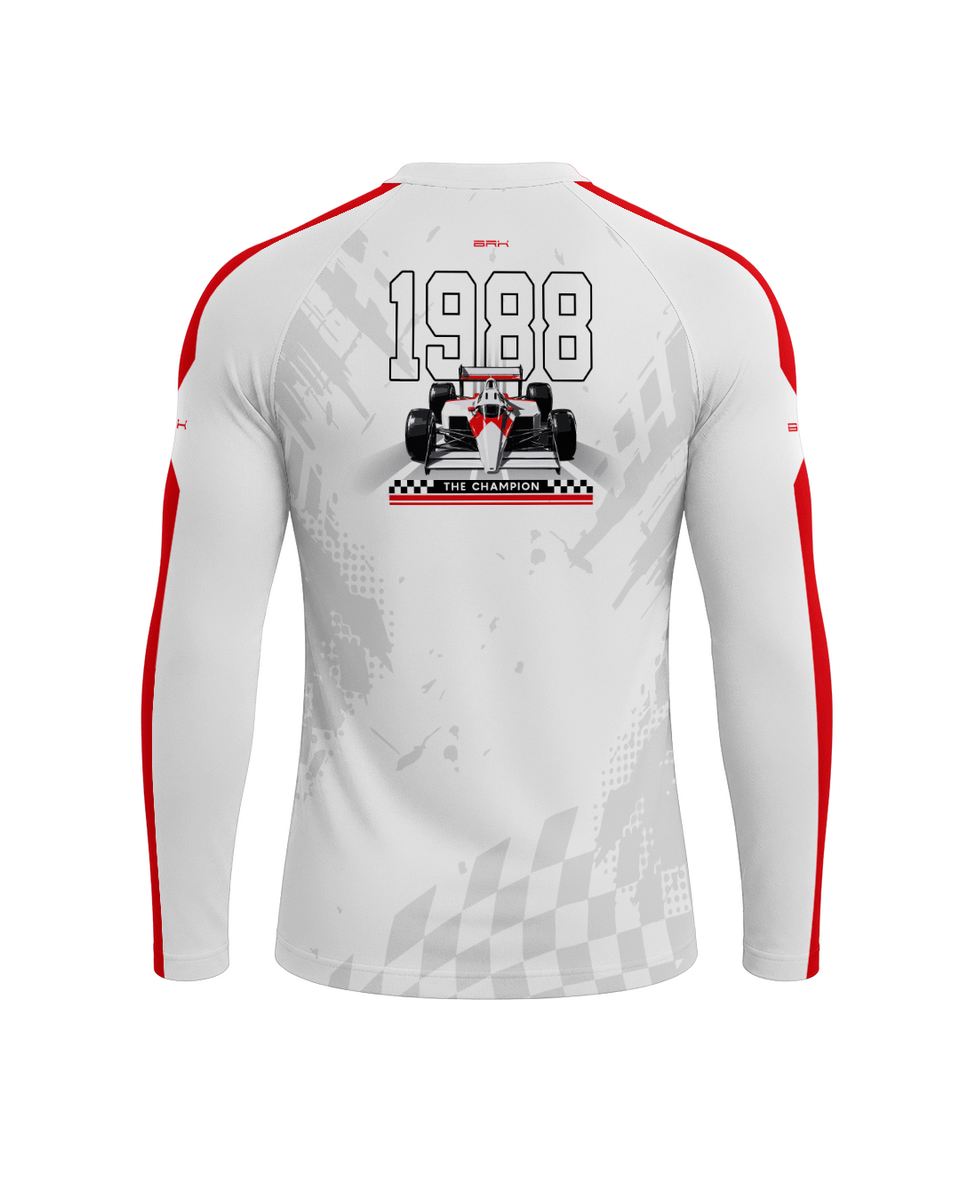 Camisa Segunda Pele Brk Fórmula 1 Mclaren 1988 Branca com UV50+
