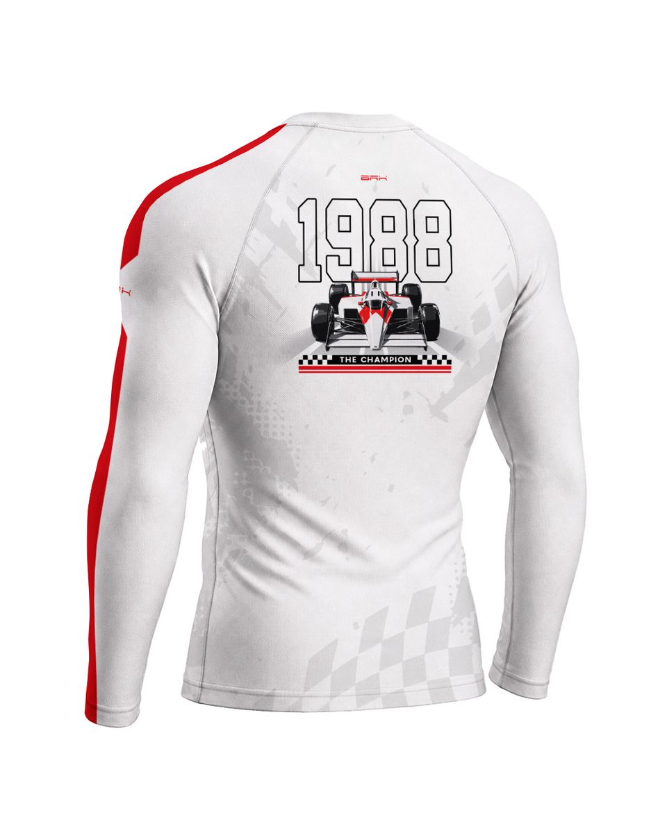 Camisa Segunda Pele Brk Fórmula 1 Mclaren 1988 Branca com UV50+