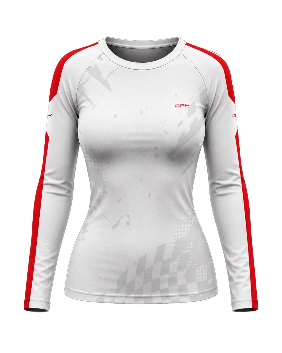 Camisa Segunda Pele Feminina Brk Fórmula 1 Mclaren 1988 Branca com UV50+