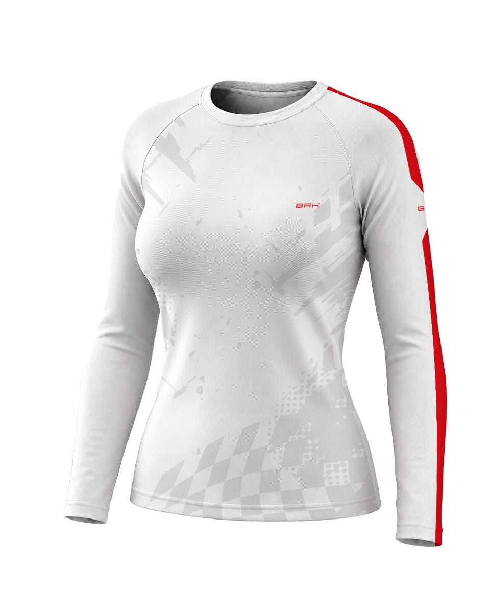 Camisa Segunda Pele Feminina Brk Fórmula 1 Mclaren 1988 Branca com UV50+