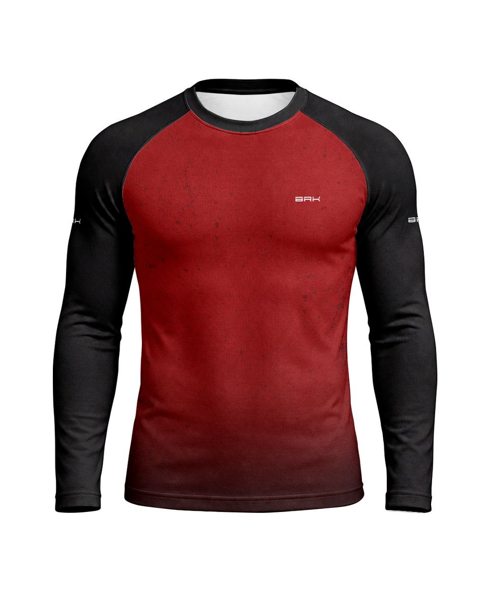 Camisa Segunda Pele Brk Fórmula 1 Vermelho e Preto 2002 com UV50+