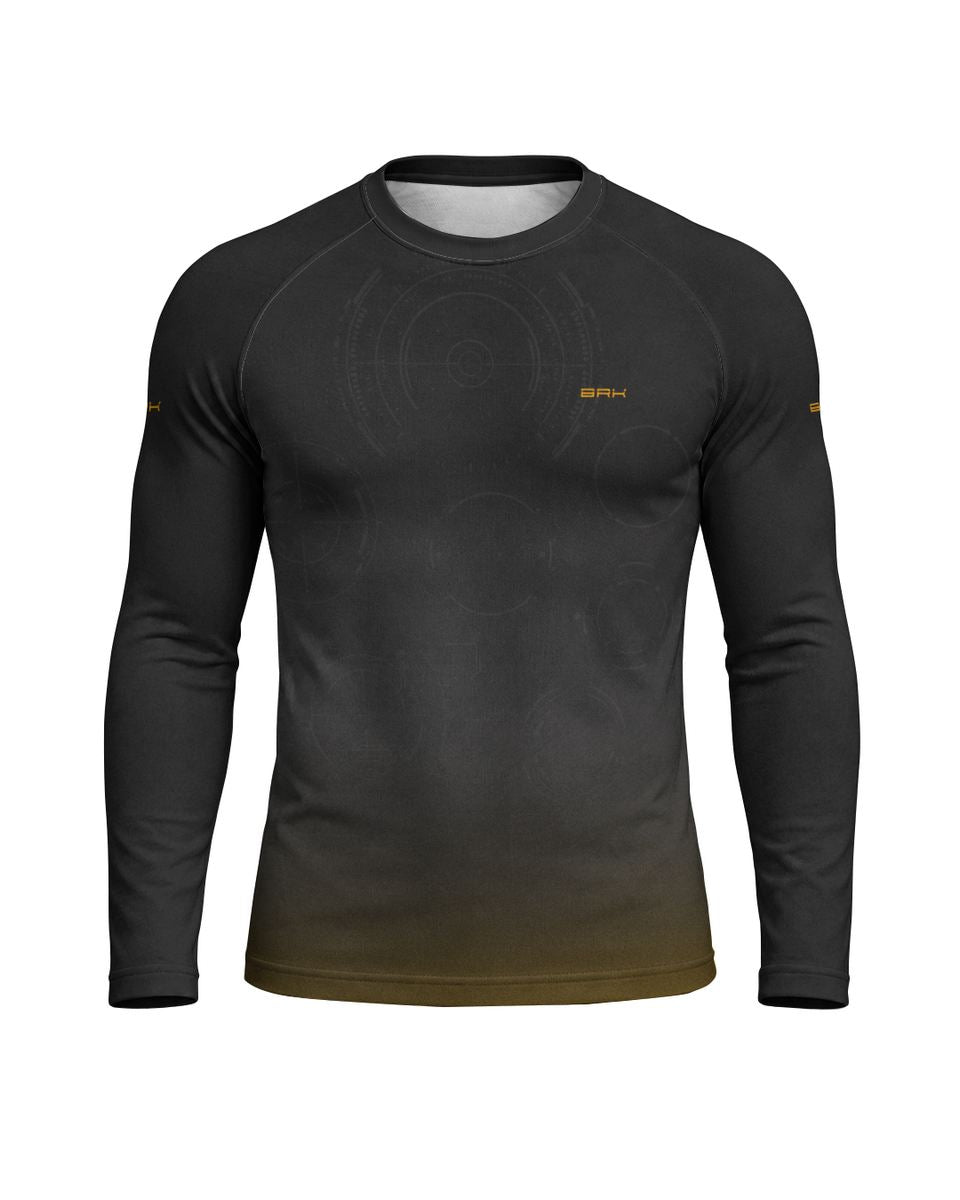 Camisa Segunda Pele Brk Fórmula 1 Willians Cinza Degrade Laranja com UV50+