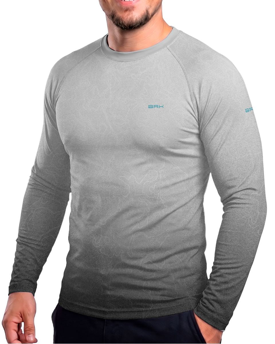 Camisa Segunda Pele Brk Fórmula 1 Mercedes W07 Branco e Cinza com UV50+