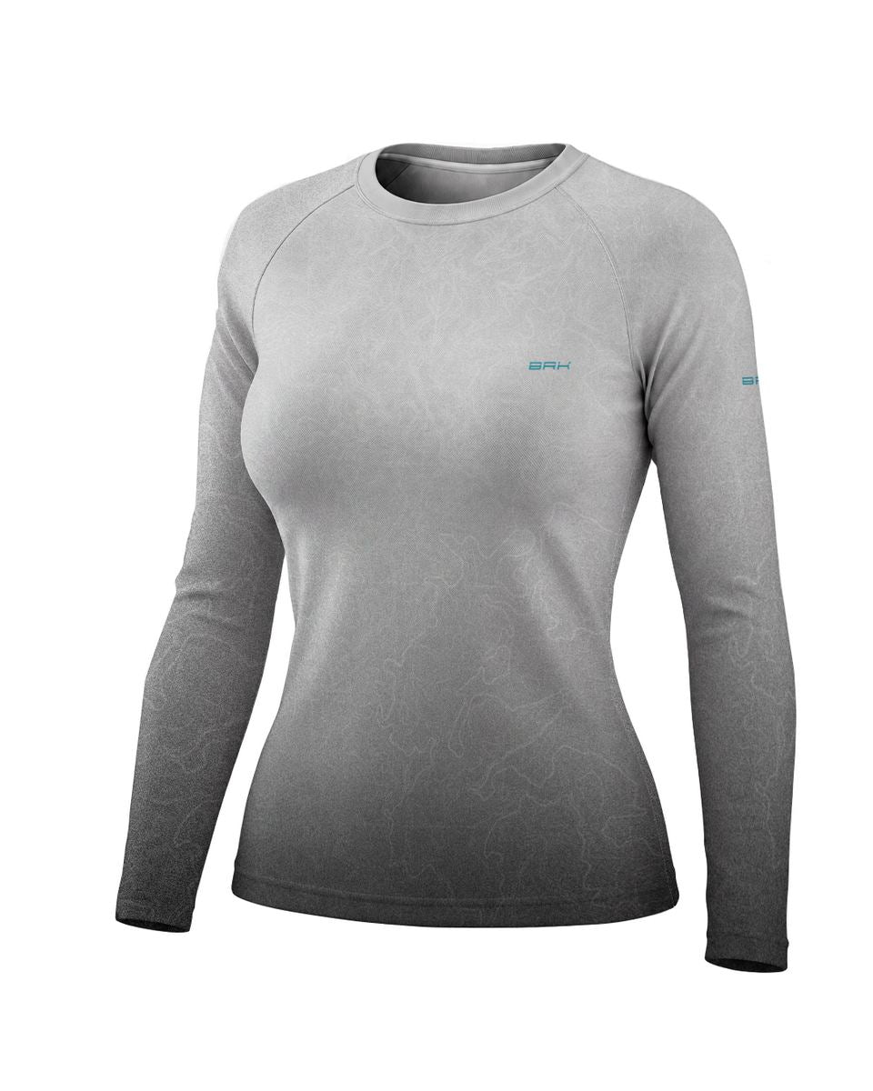 Camisa Segunda Pele Feminina Brk Fórmula 1 Mercedes W07 Branco e Cinza com UV50+