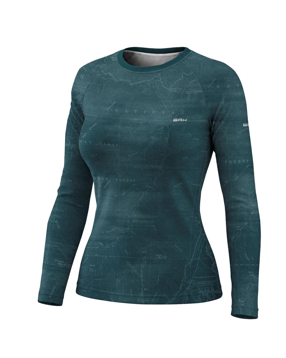 Camisa Segunda Pele Feminina Brk Fórmula 1 RB19 Azul Acinzentado com UV50+