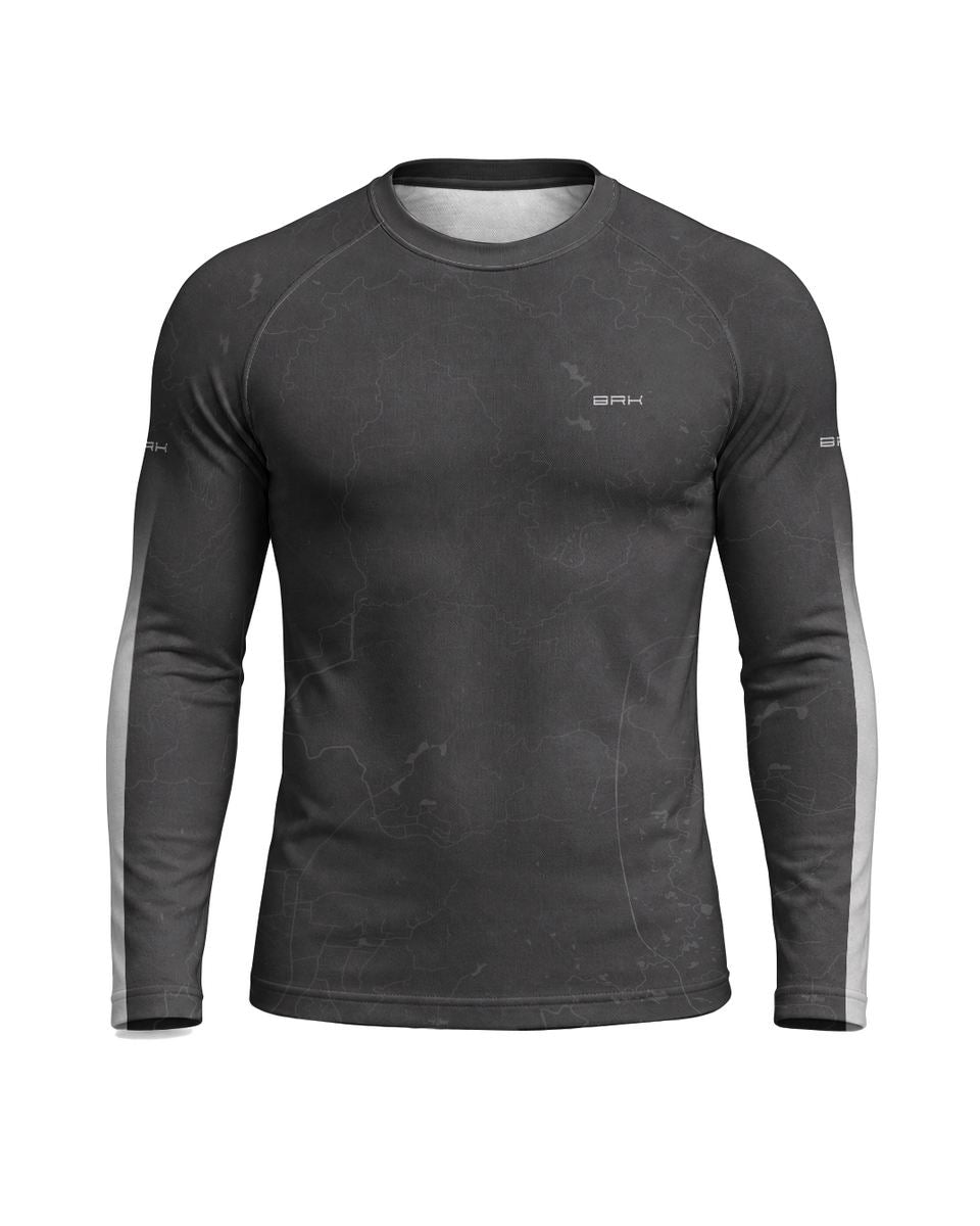 Camisa Segunda Pele Brk Fórmula 1 Mercedes W07 Cinza e Ciano com UV50+