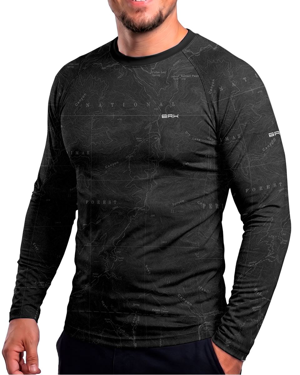 Camisa Segunda Pele Brk Fórmula 1 Preto e Vermelho 2002 com UV50+