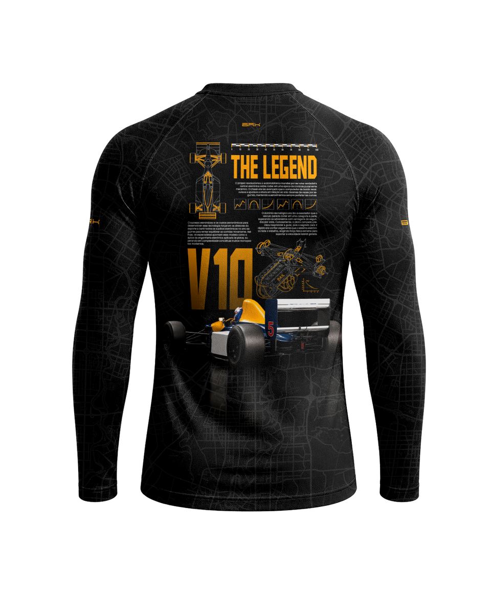 Camisa Segunda Pele Brk Fórmula 1 Willians Black Legend com UV50+