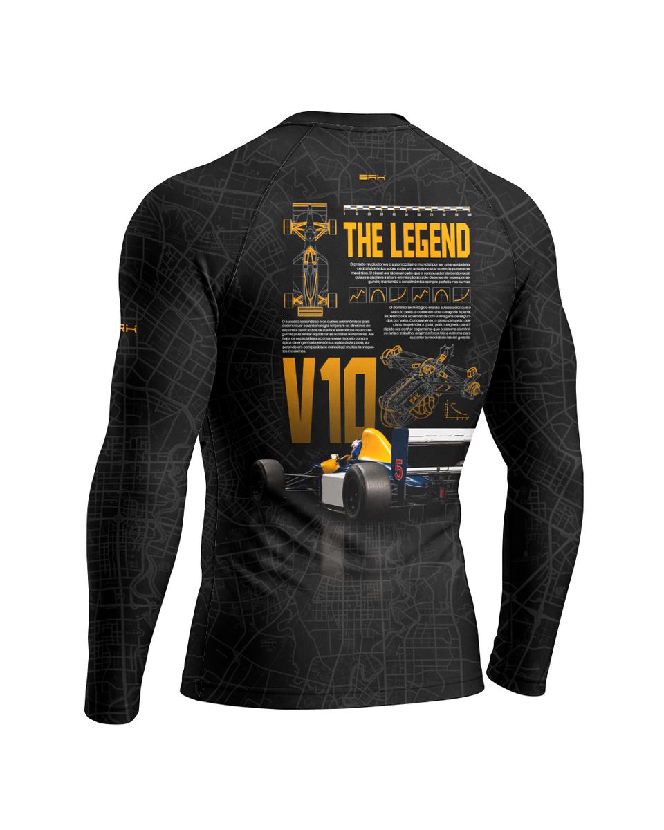 Camisa Segunda Pele Brk Fórmula 1 Willians Black Legend com UV50+