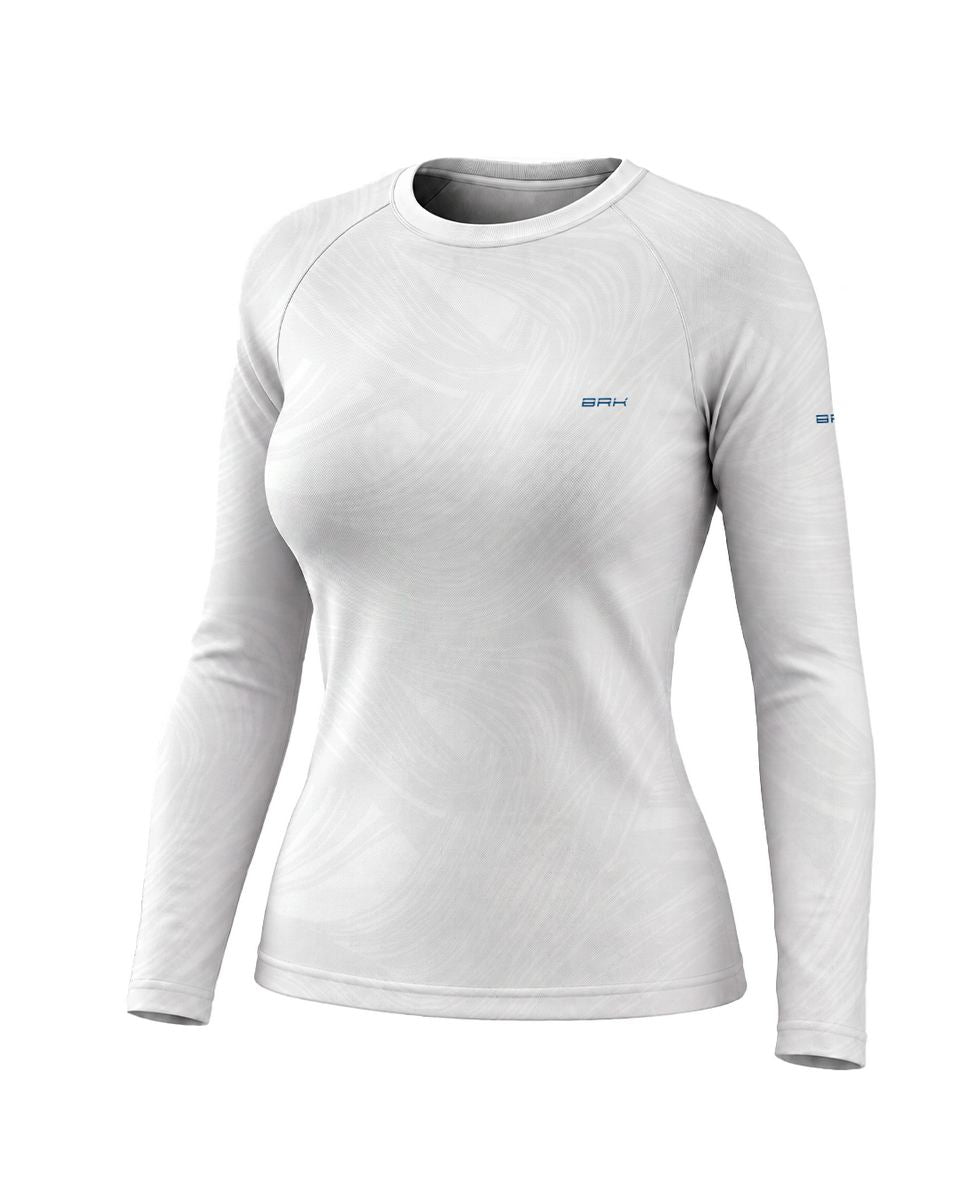 Camisa Segunda Pele Feminina Brk Fórmula 1 Willians White Legend com UV50+