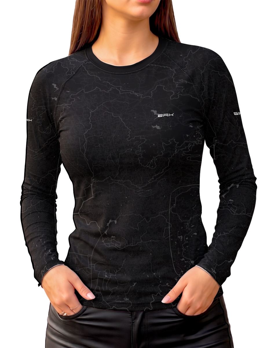 Camisa Segunda Pele Feminina Brk Fórmula 1 Mclaren 1988 Preto com UV50+