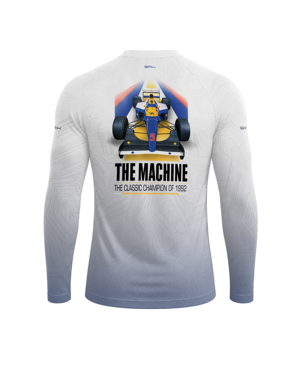 Camisa Segunda Pele Brk Fórmula 1 Willians FW14 Machine Branco com UV50+