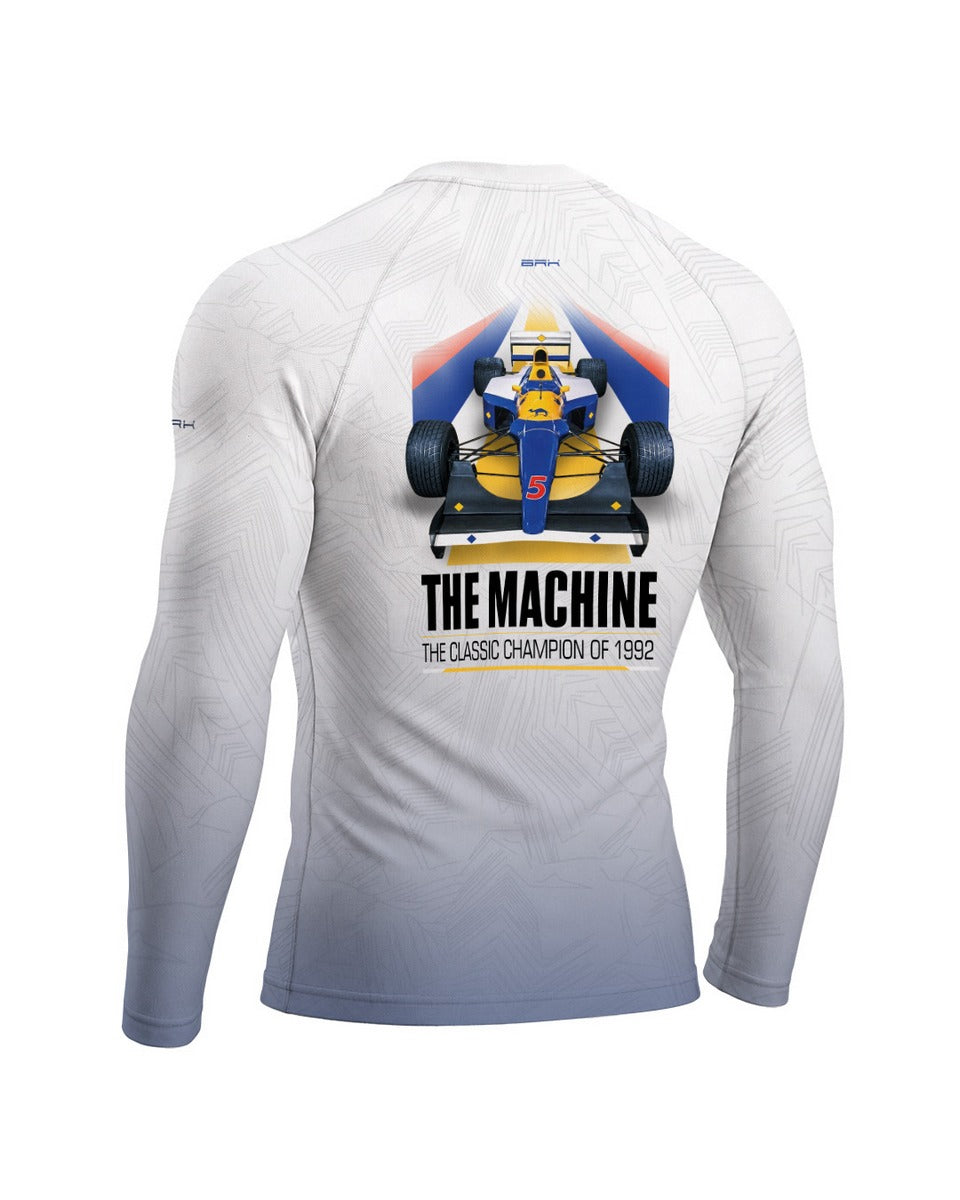 Camisa Segunda Pele Brk Fórmula 1 Willians FW14 Machine Branco com UV50+