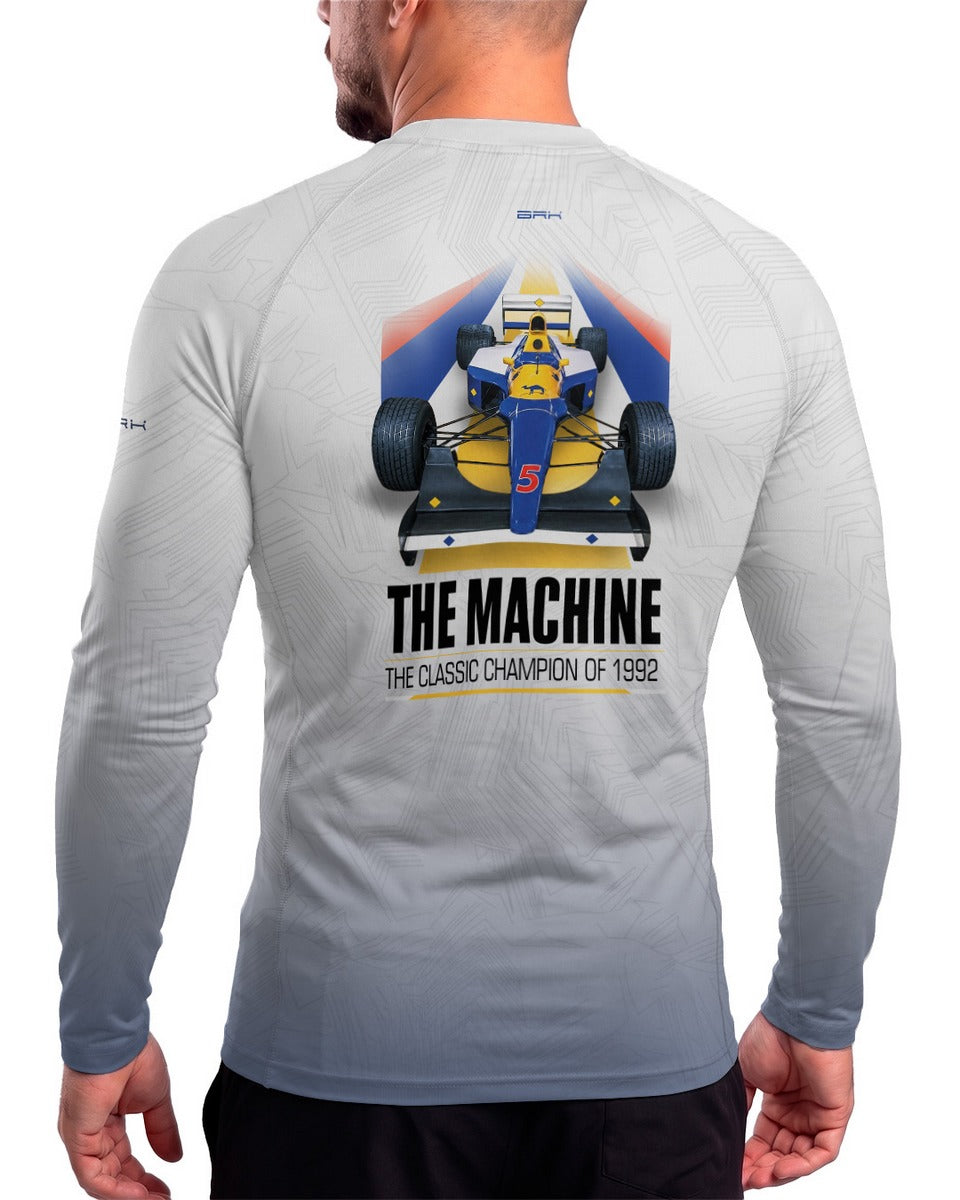 Camisa Segunda Pele Brk Fórmula 1 Willians FW14 Machine Branco com UV50+