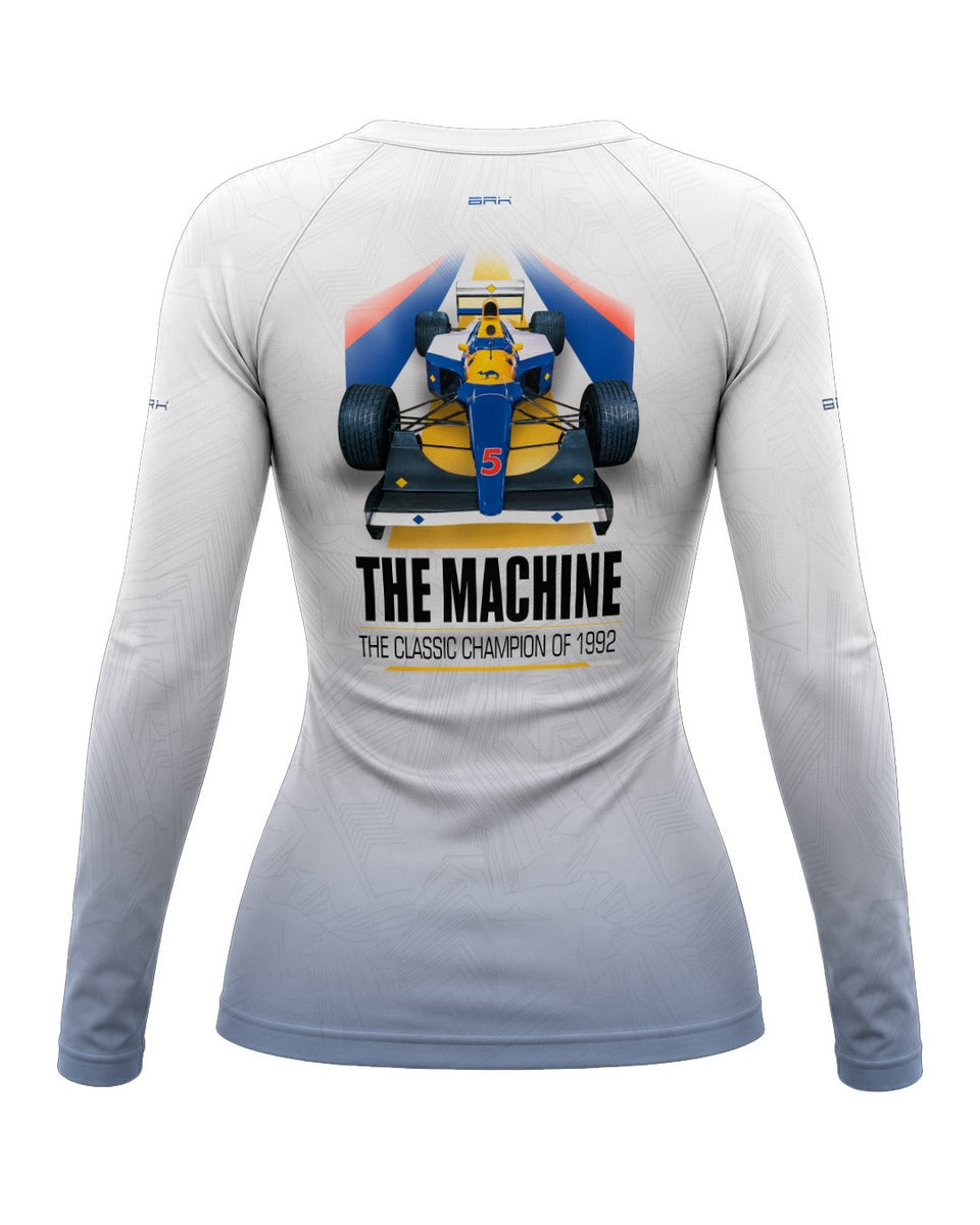 Camisa Segunda Pele Feminina Brk Fórmula 1 Willians FW14 Machine Branco com UV50+