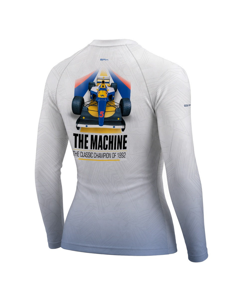 Camisa Segunda Pele Feminina Brk Fórmula 1 Willians FW14 Machine Branco com UV50+