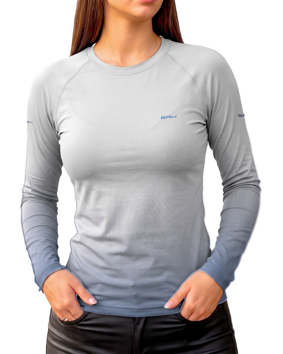 Camisa Segunda Pele Feminina Brk Fórmula 1 Willians FW14 Machine Branco com UV50+