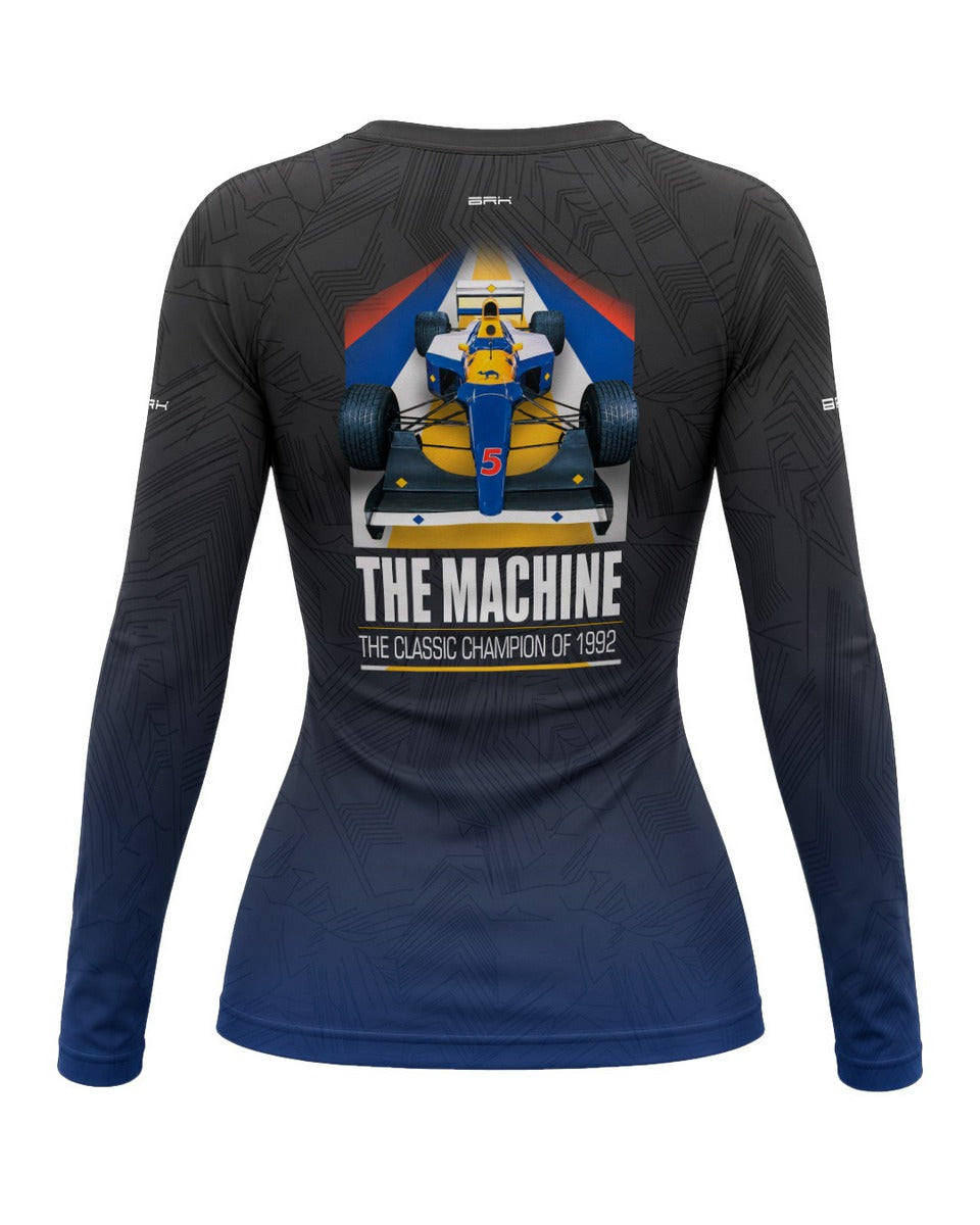 Camisa Segunda Pele Feminina Brk Fórmula 1 Willians FW14 Machine Preto com UV50+