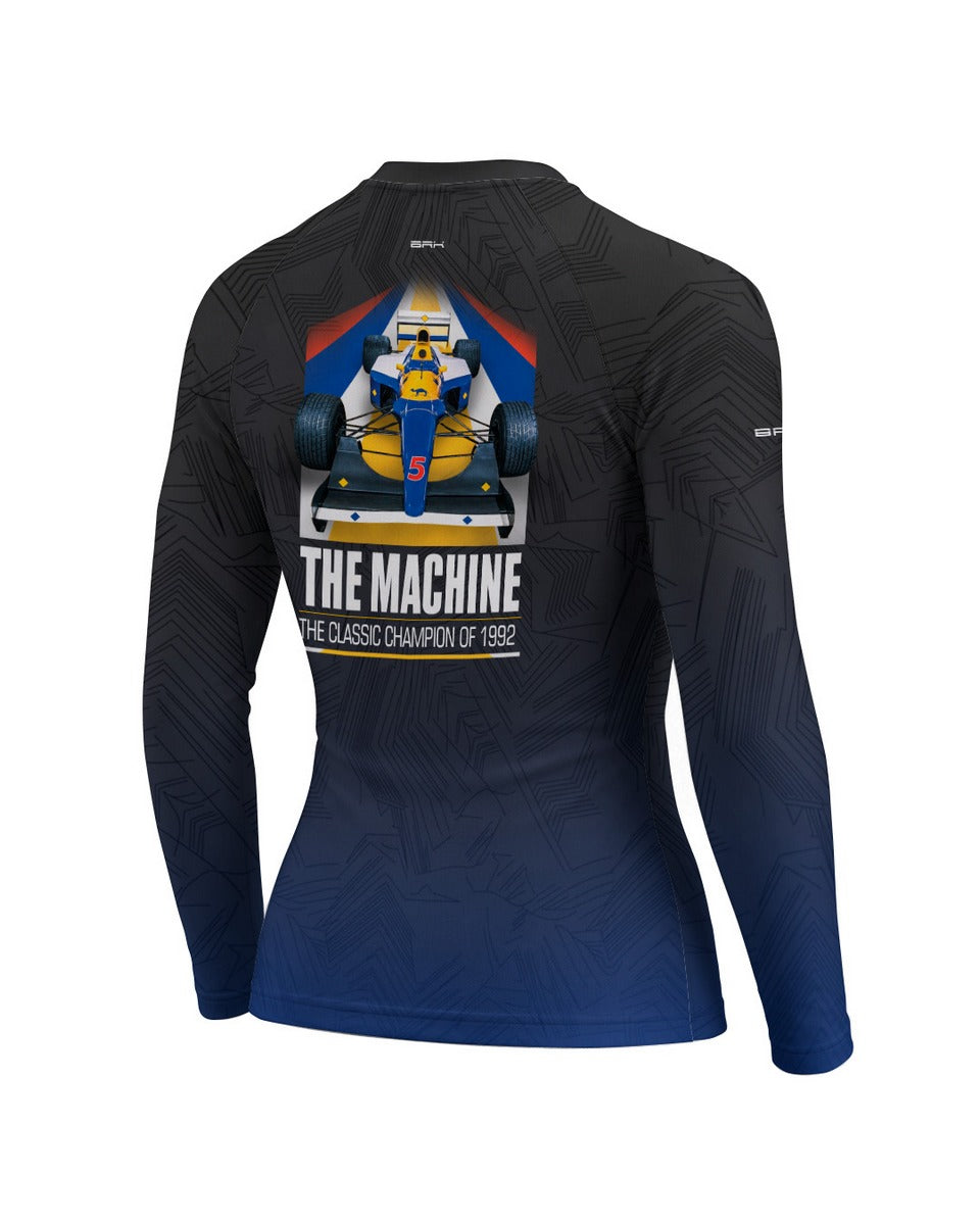 Camisa Segunda Pele Feminina Brk Fórmula 1 Willians FW14 Machine Preto com UV50+