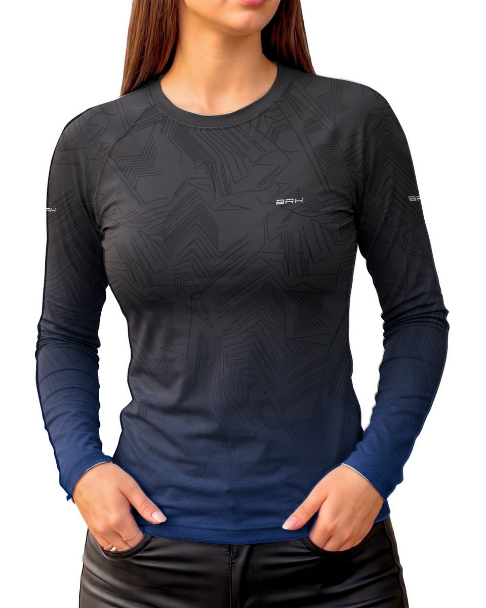 Camisa Segunda Pele Feminina Brk Fórmula 1 Willians FW14 Machine Preto com UV50+
