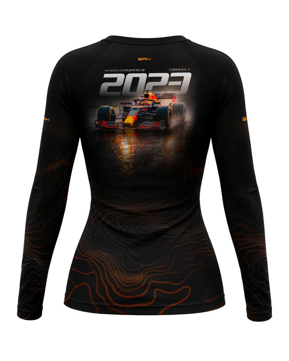 Camisa Segunda Pele Feminina Brk Fórmula 1 Red Bull RB19 2023 com UV50+