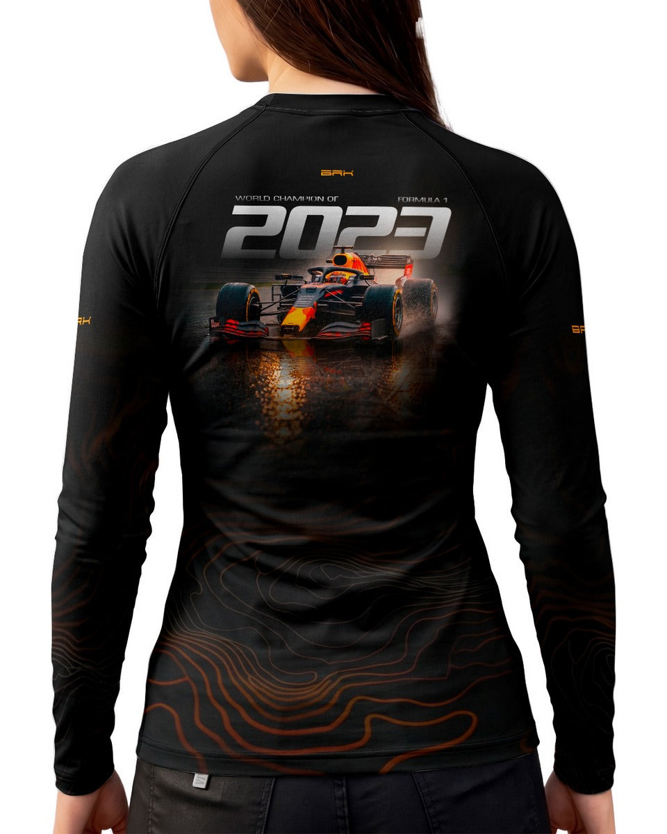 Camisa Segunda Pele Feminina Brk Fórmula 1 Red Bull RB19 2023 com UV50+